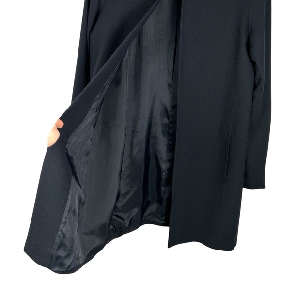 A & K DESIGNS Vintage 90's Black Wool Collarless Round Neck Jacket Size Medium - Picture 7 of 8